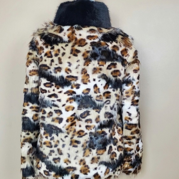 Sam Edelman Reversible Faux Leopard Fur Coat NWT - Picture 5 of 5